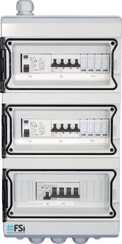 Coffret AC Triphasé13 kW avec protection backup